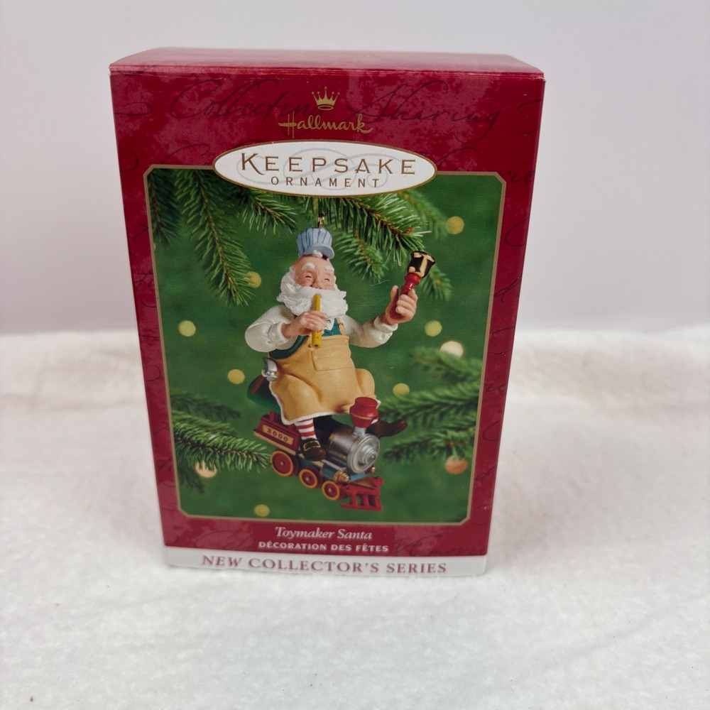 Hallmark Keepsake Toymaker Santa 2000 Ornament First in Series Ken Crow Train